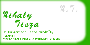 mihaly tisza business card